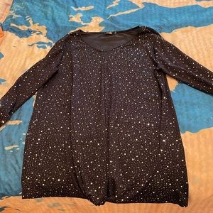 Sparkly navy blue shirt size 1X
